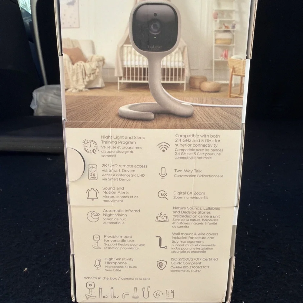 HUBBLE CONNECTED GoBaby AI, Baby Monitor Camera 2K UHD